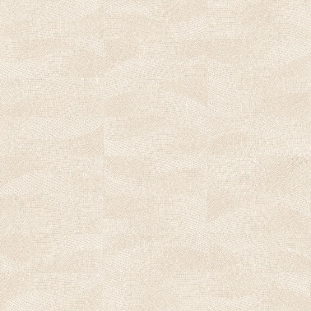 Terra Tide Geo Texture Beige Wallpaper
