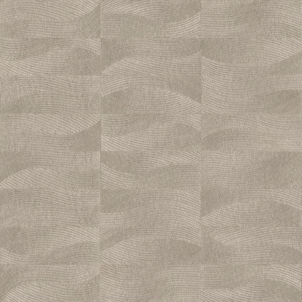 Terra Tide Geo Texture Warm Grey Wallpaper