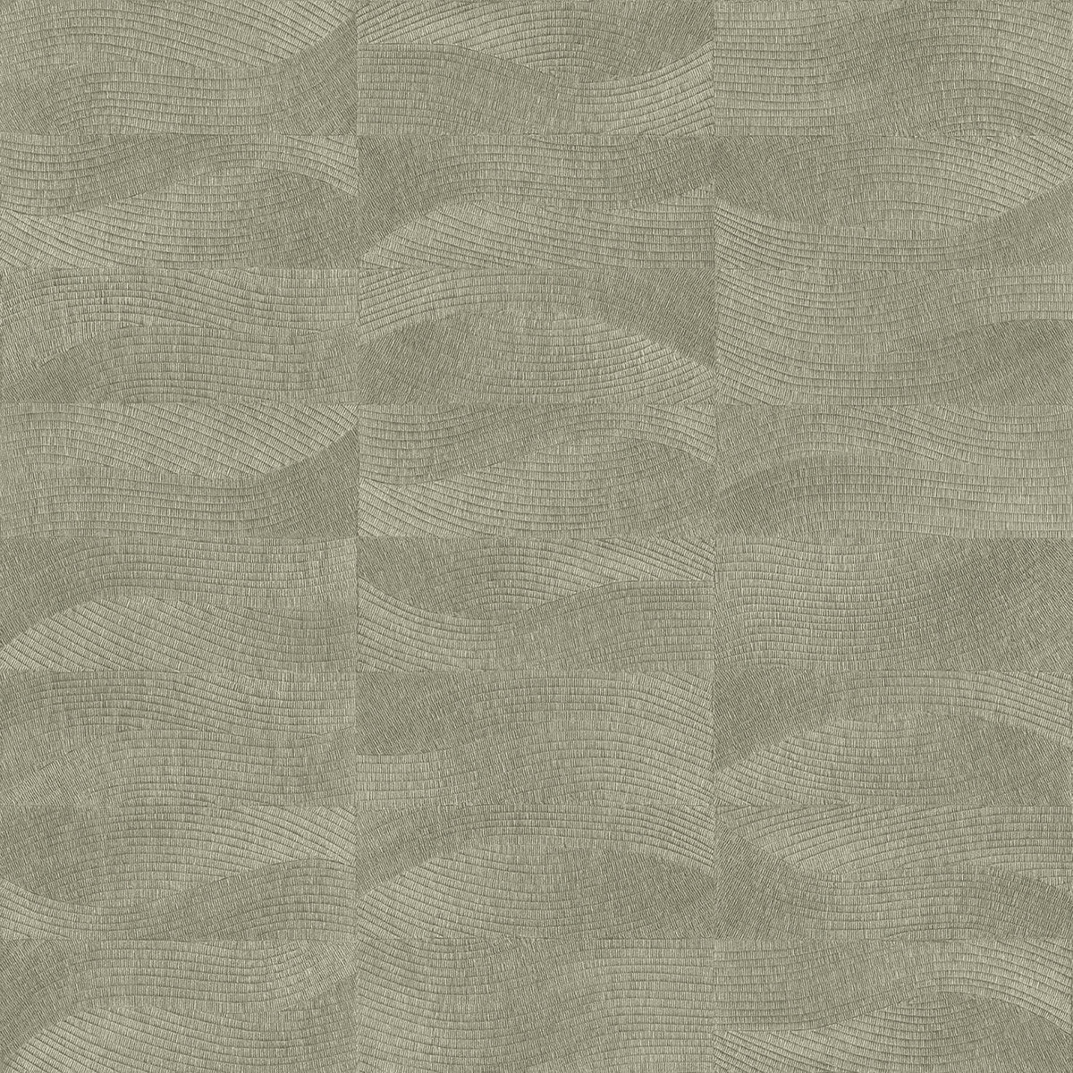 Terra Tide Geo Texture Oil Green Wallpaper