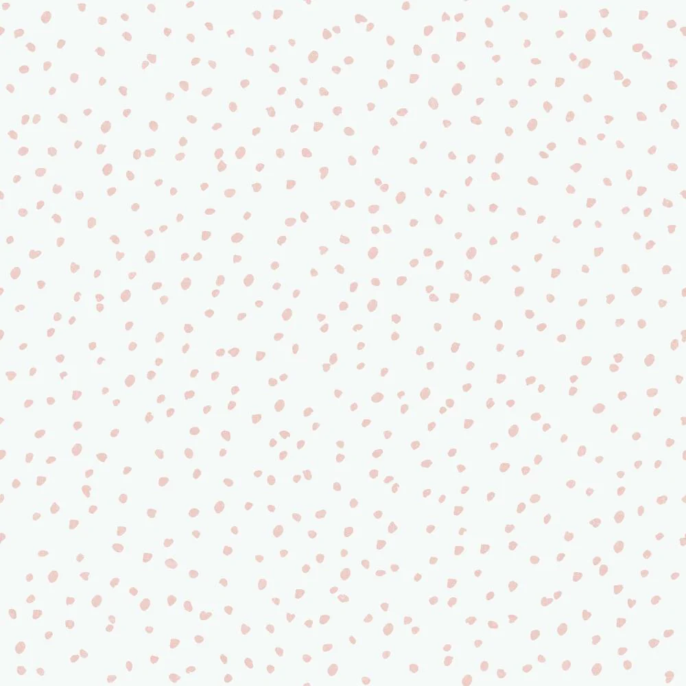 Handrawn Confetti Dots Pink Wallpaper