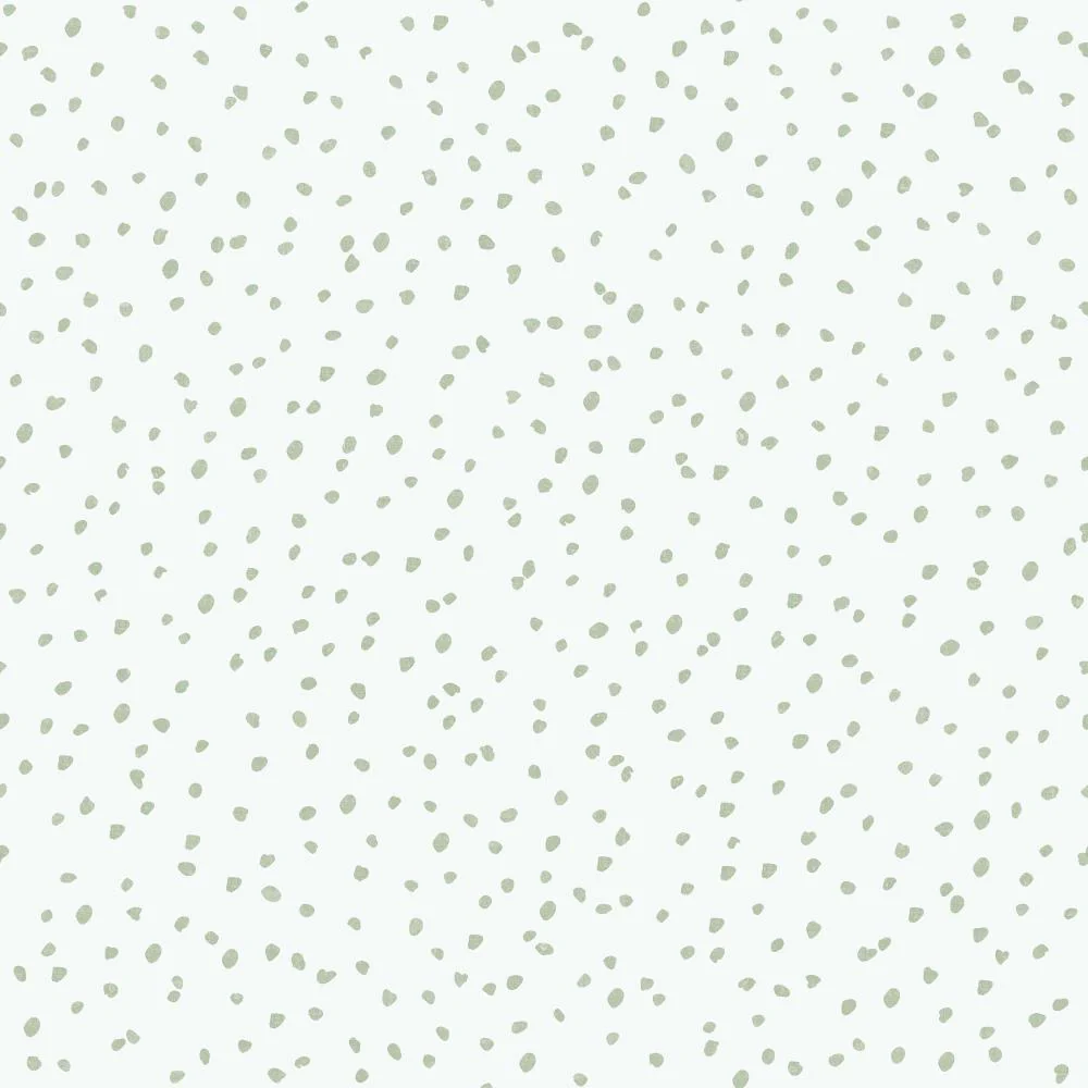 Handrawn Confetti Dots Green Wallpaper
