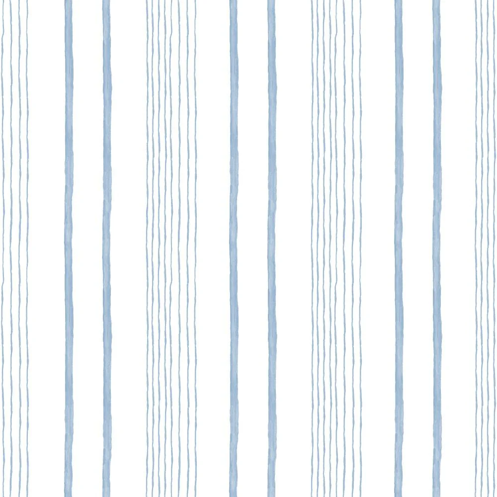 Handrawn Stripe Blue Wallpaper