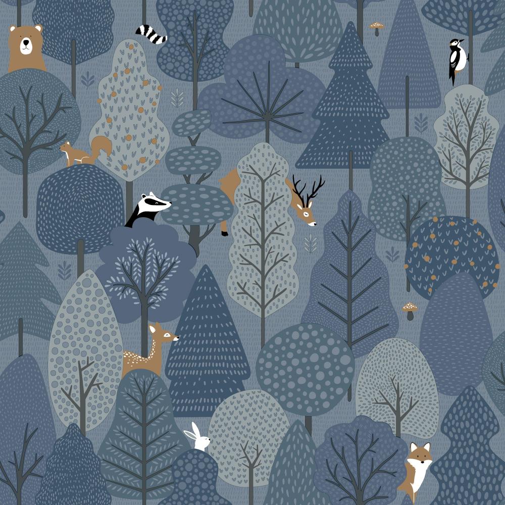 Enchanted Forest Starry Night Wallpaper
