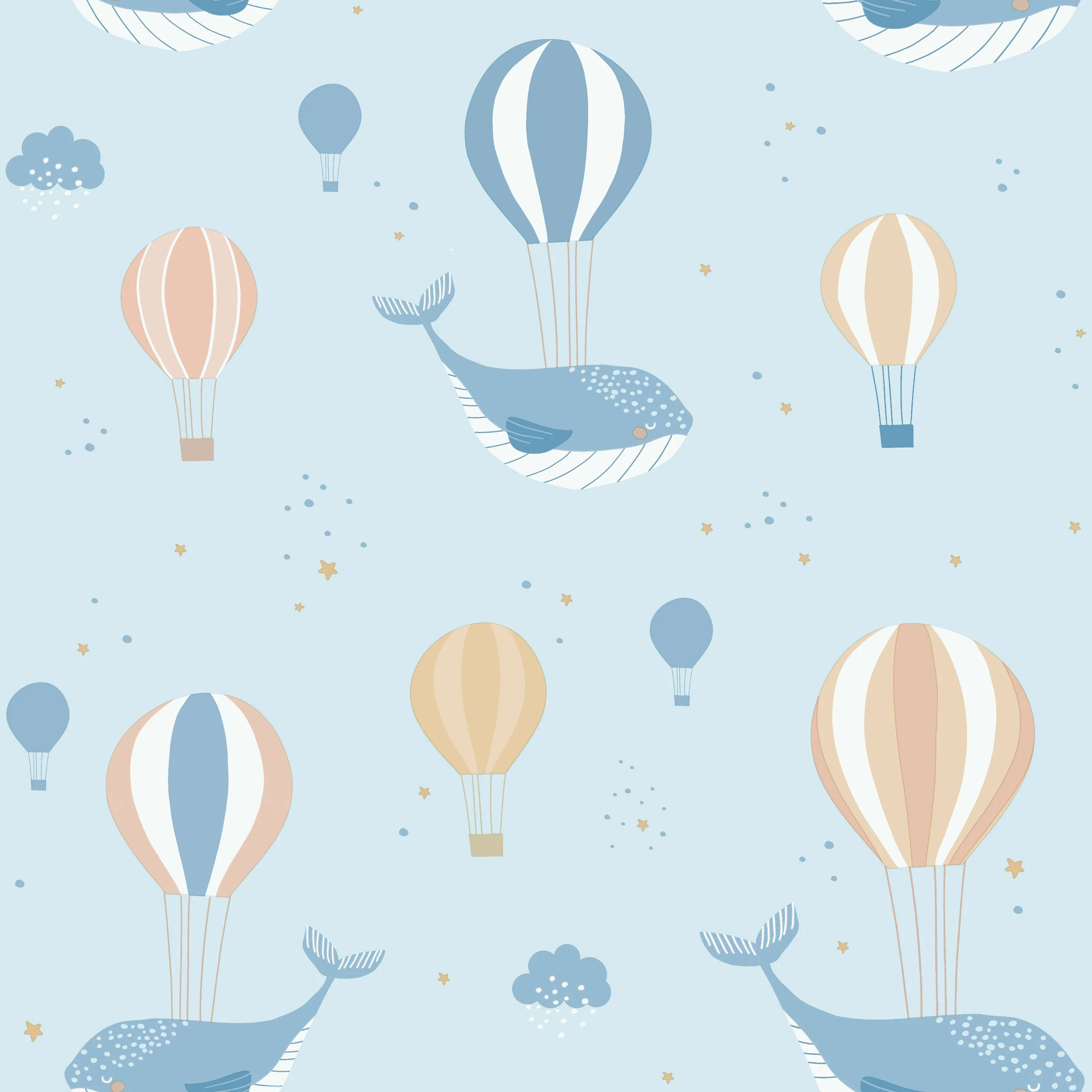 Celestial Sea Blue Wallpaper