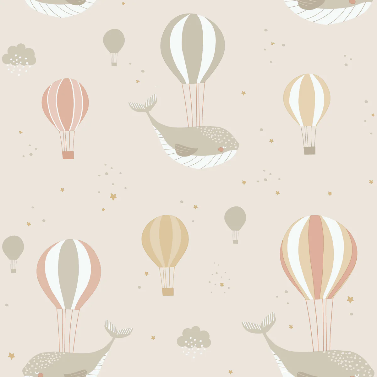 Celestial Sea Beige Wallpaper