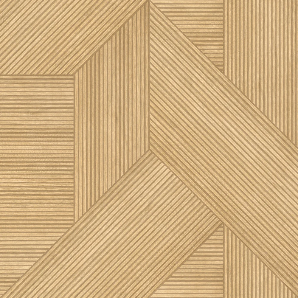 Sculpted Chevron Wood Panels Tan Wallpaper