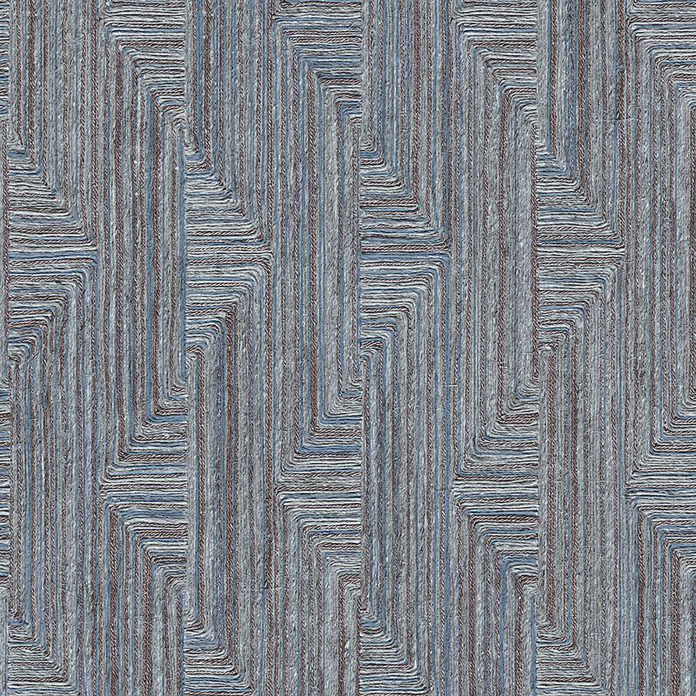 Threadline Geo Stitch Blue Wallpaper