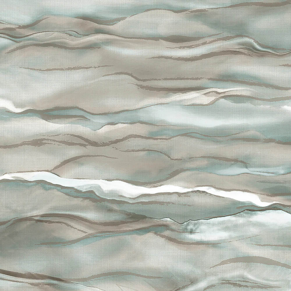 Desert Sands Aqua Silver Wallpaper