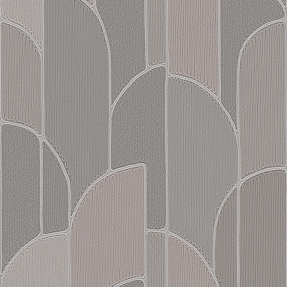 Stitched Arches Taupe Wallpaper