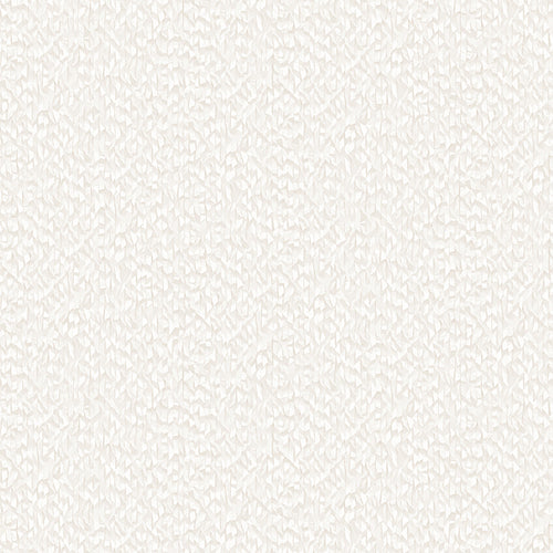 Textured Weave Plain White Wallpaper