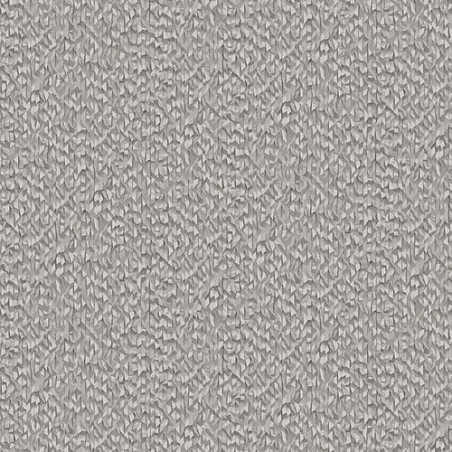 Textured Weave Plain Gray Wallpaper