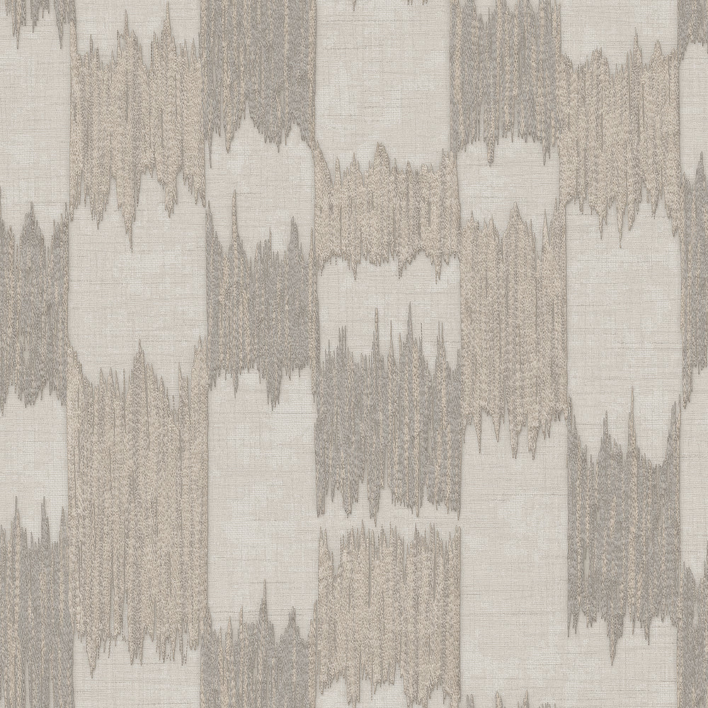 Ikat Echo Taupe Wallpaper