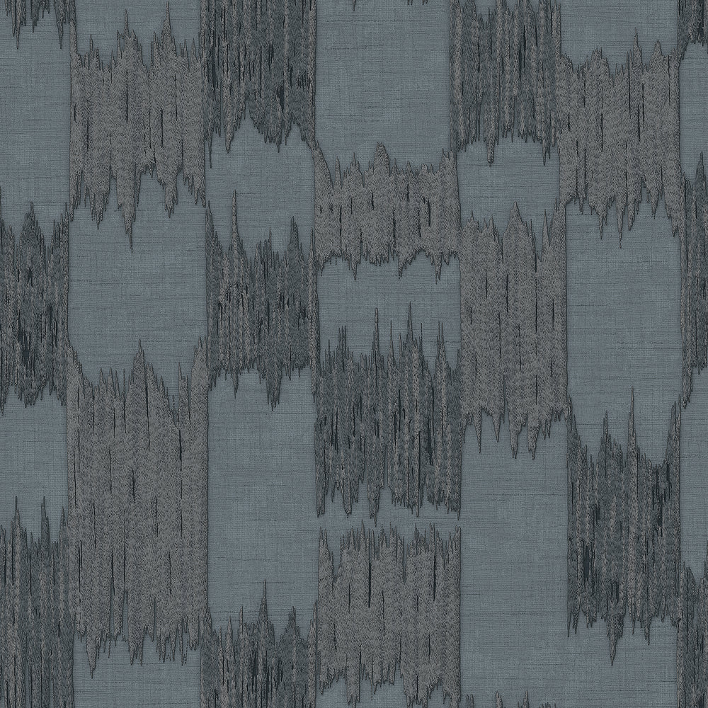 Ikat Echo Black Wallpaper