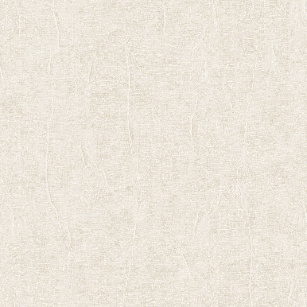 Crushed Linen Texture Cream Wallpaper
