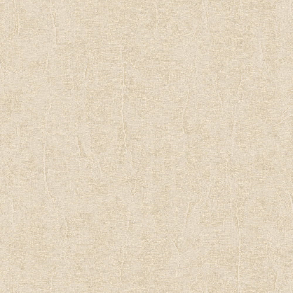 Crushed Linen Texture Beige Wallpaper
