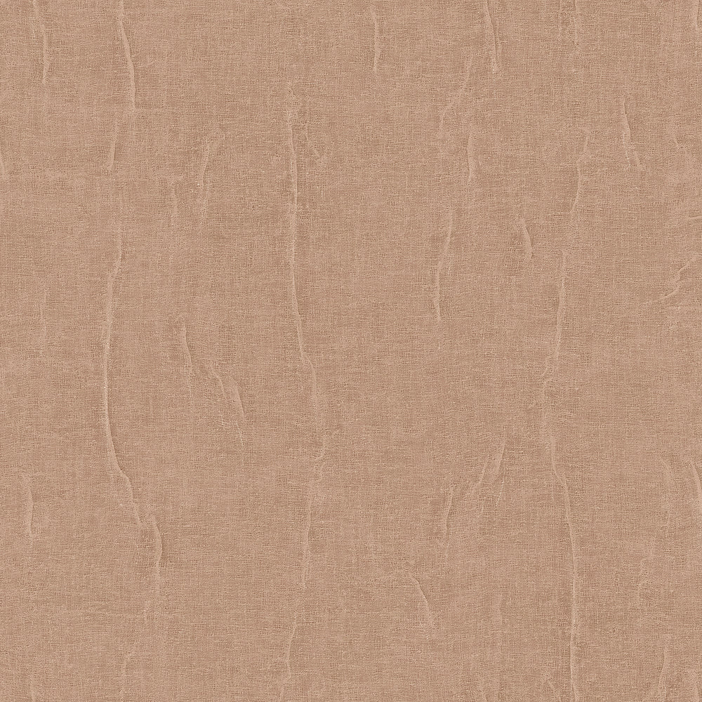 Crushed Linen Texture Tan Wallpaper