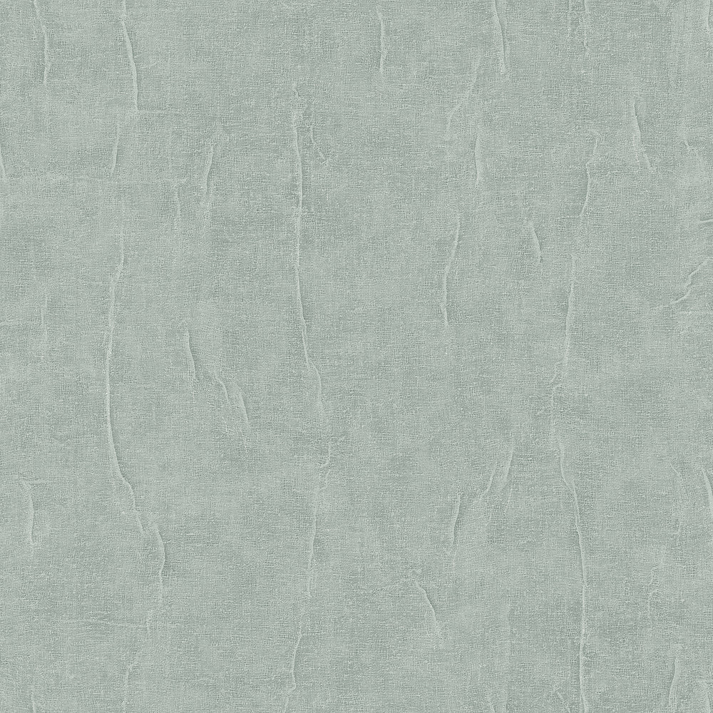 Crushed Linen Texture Green Wallpaper