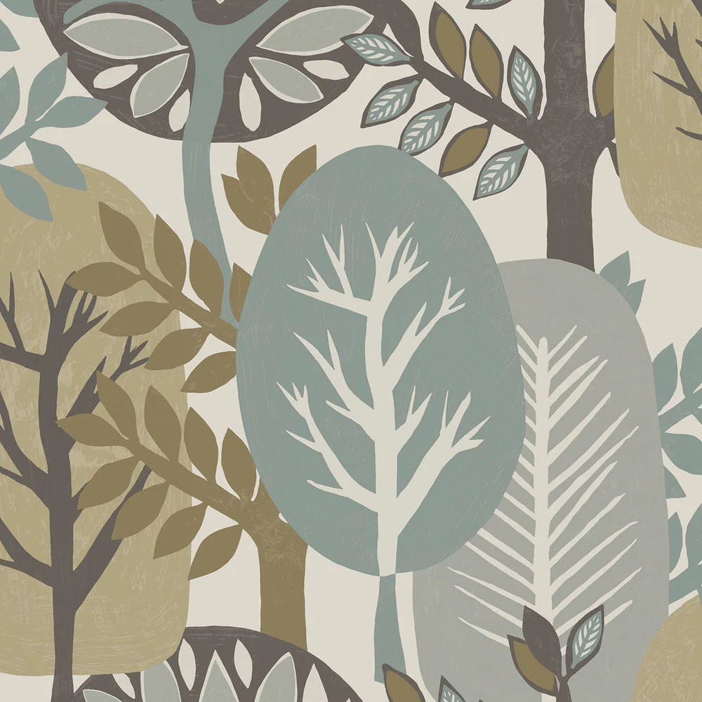 Antibes Nature Forest Taupe Wallpaper