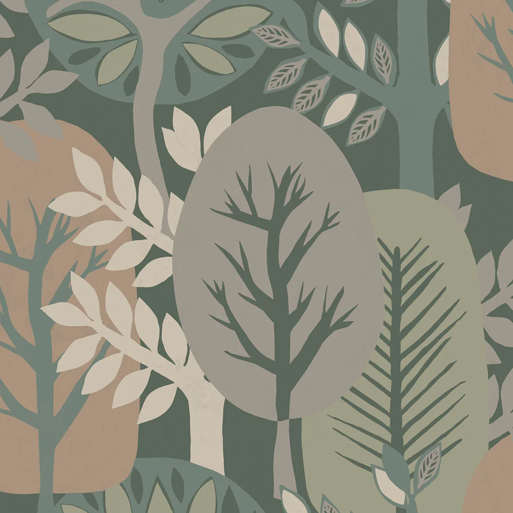 Antibes Nature Forest Green Wallpaper
