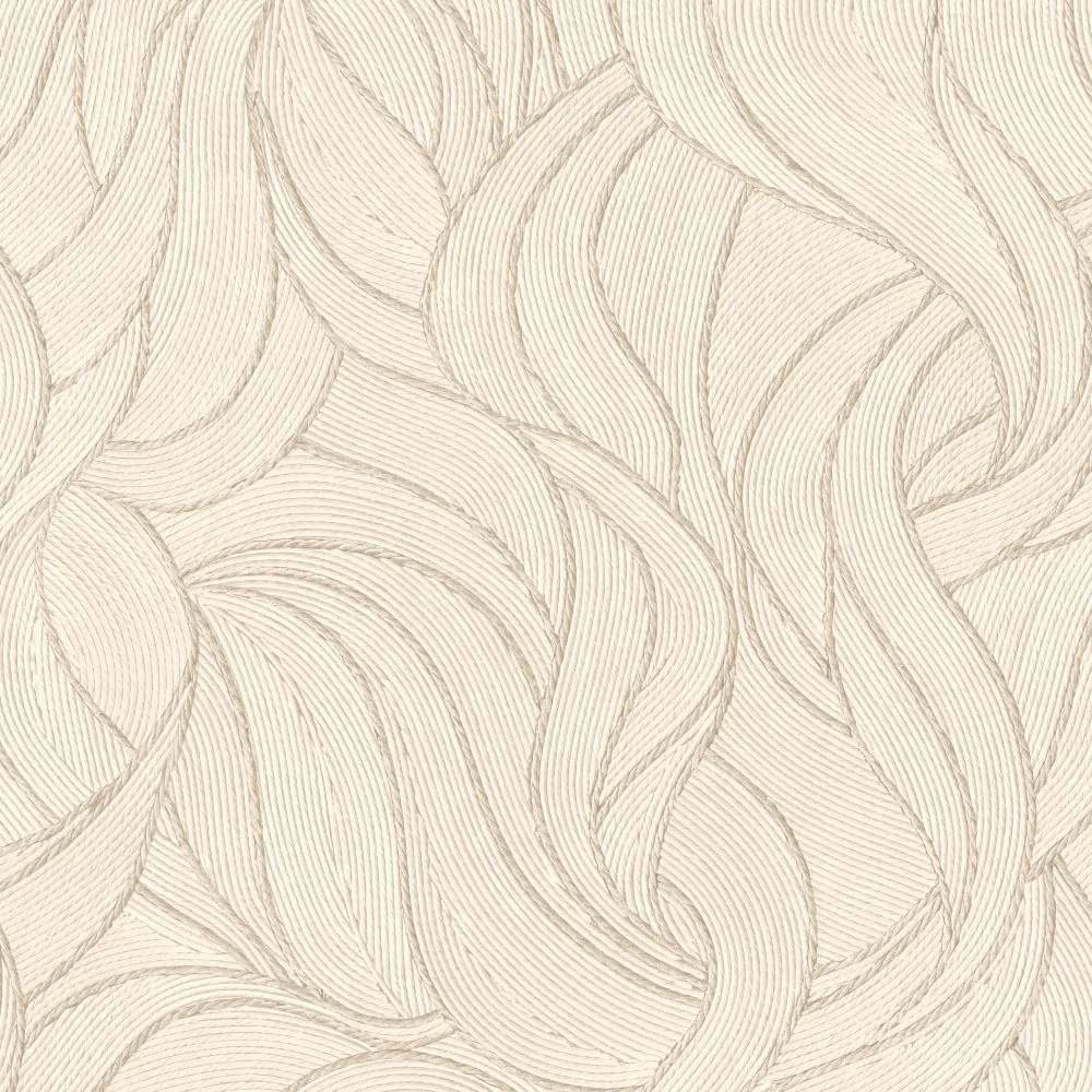Woven Drift White Wallpaper