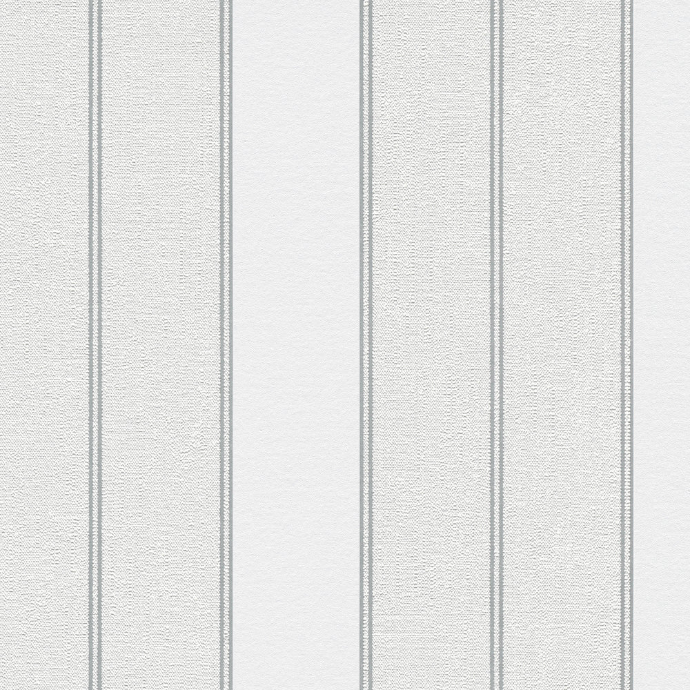Sculpted Panel Stripe Grey Wallpaper
