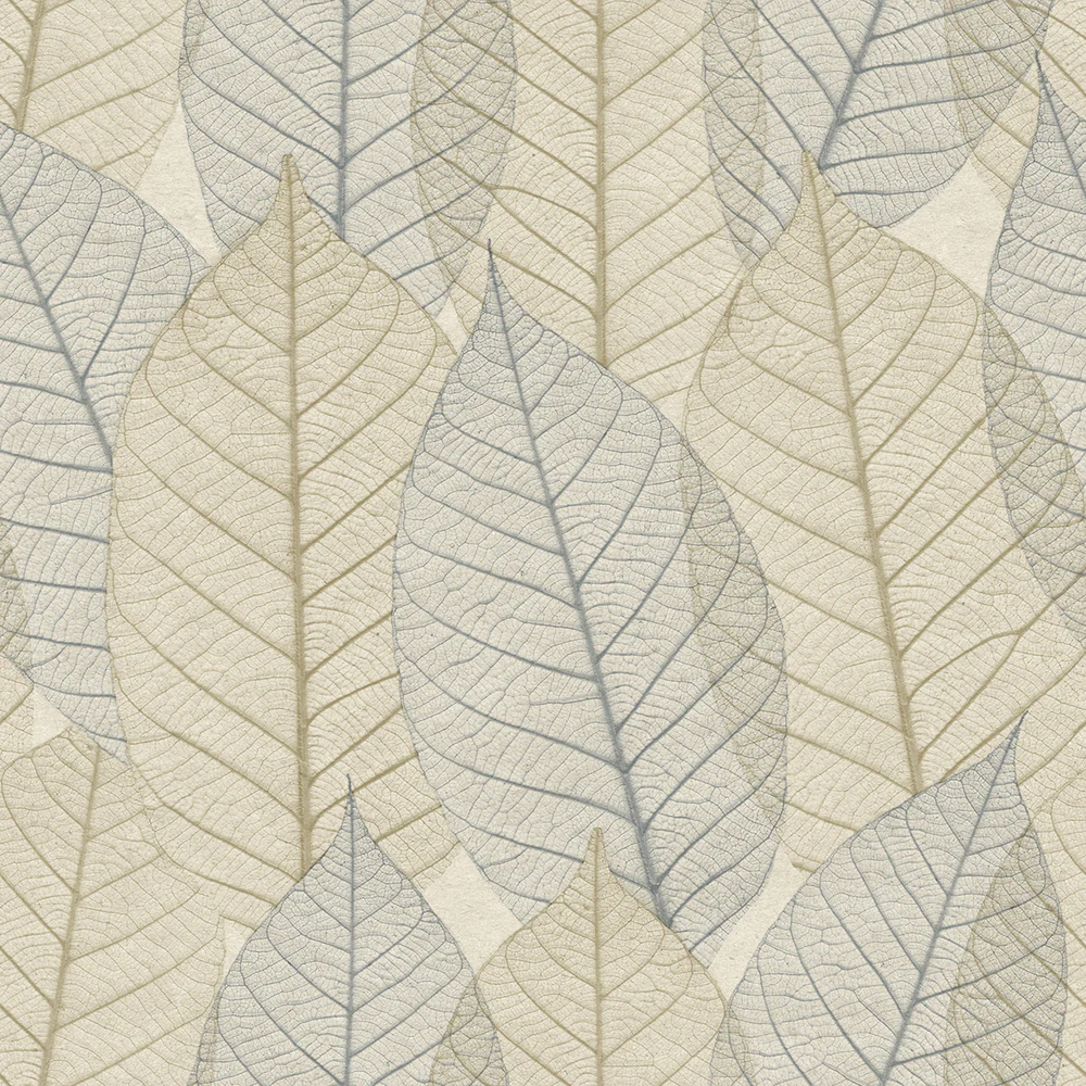 Leaf Lace Blue Wallpaper