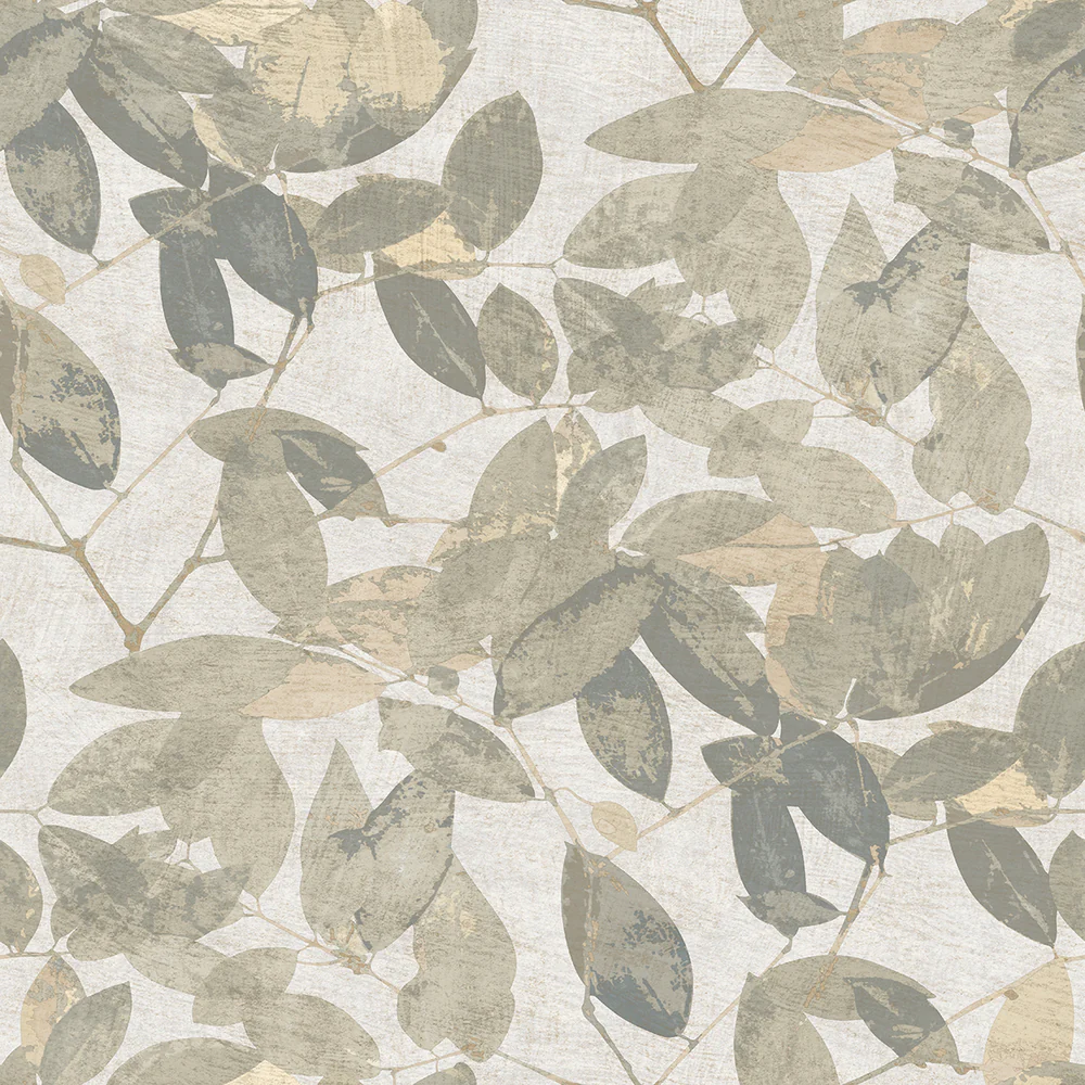 Beech Leaves Cream Wallpaper