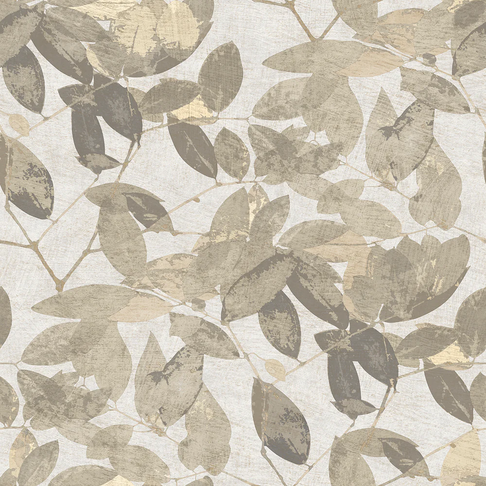 Beech Leaves Taupe Wallpaper
