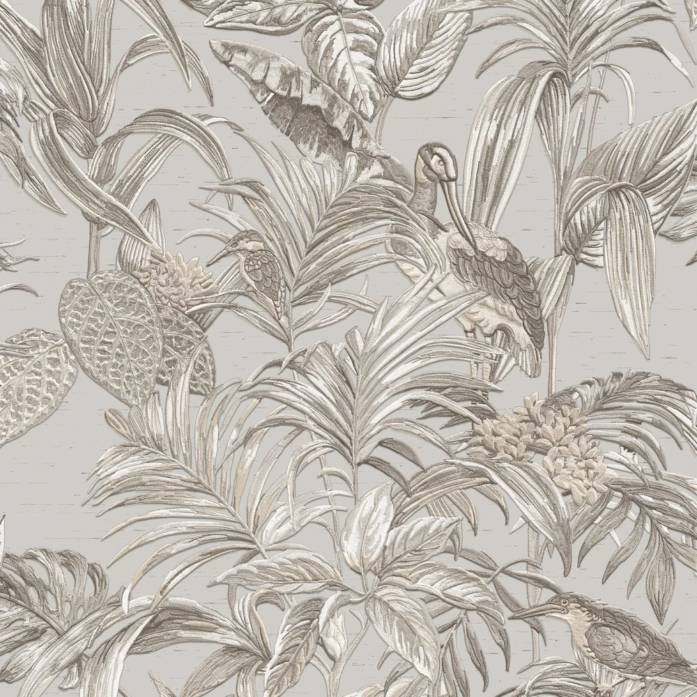 Bird of Paradise Beige Wallpaper
