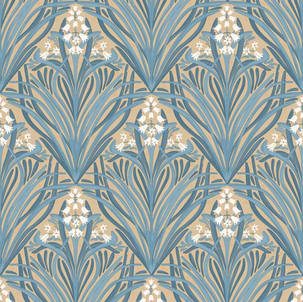 Victorian Bloom Green Wallpaper