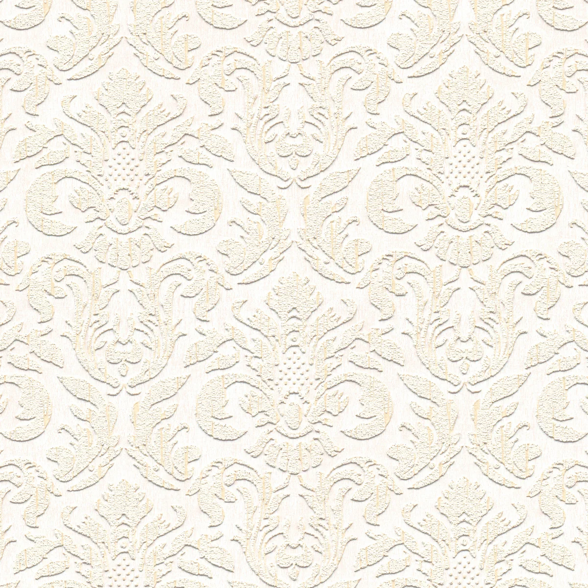 Sculpted Damask Beige Wallpaper