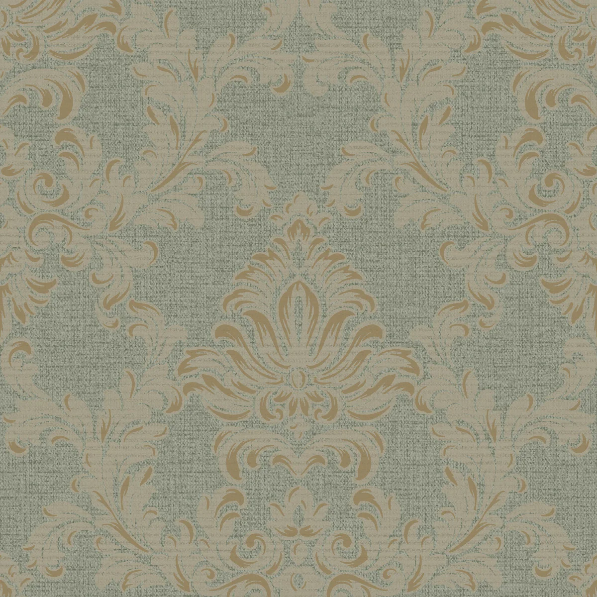 Venezia Damask Green Wallpaper
