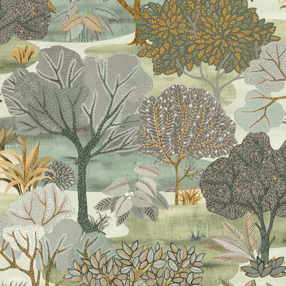 Allure Forest Green Wallpaper