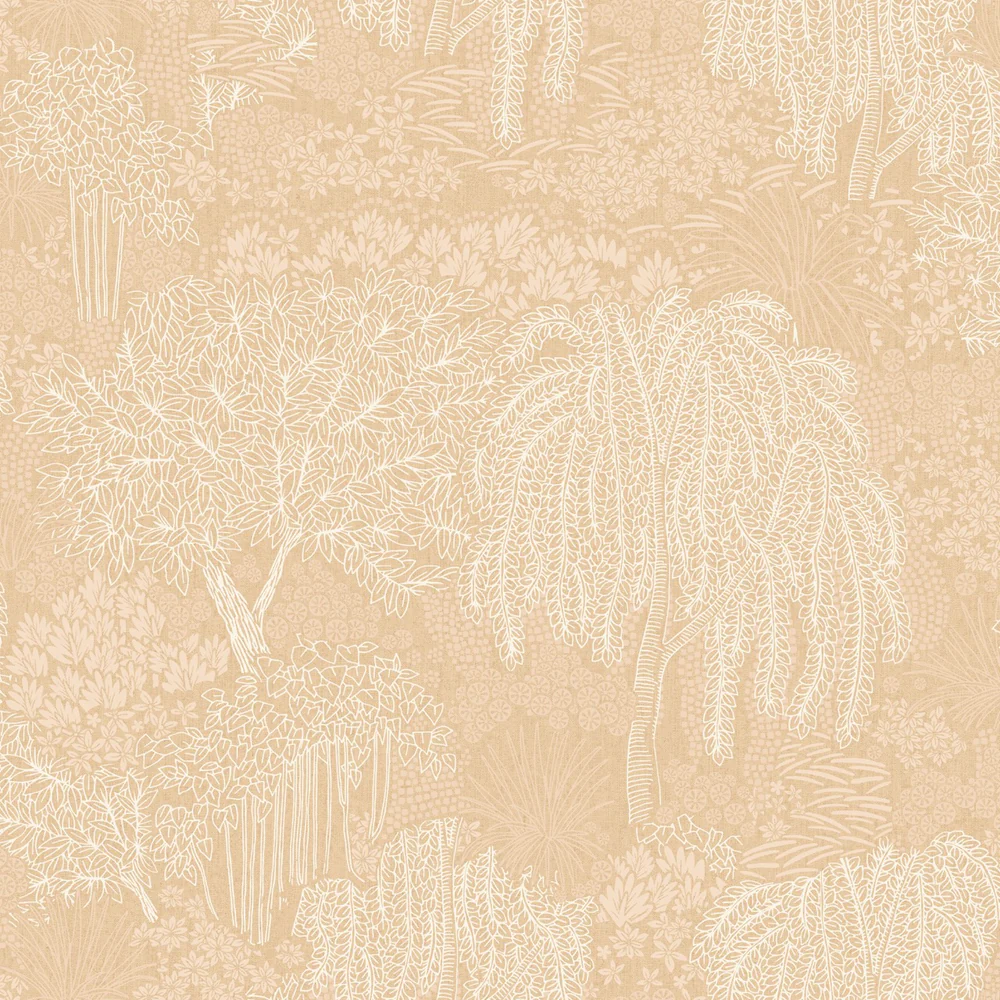 Willow Whisper Beige Wallpaper