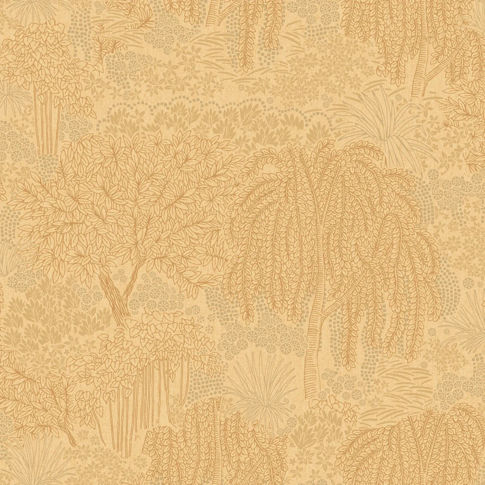 Willow Whisper Yellow Wallpaper