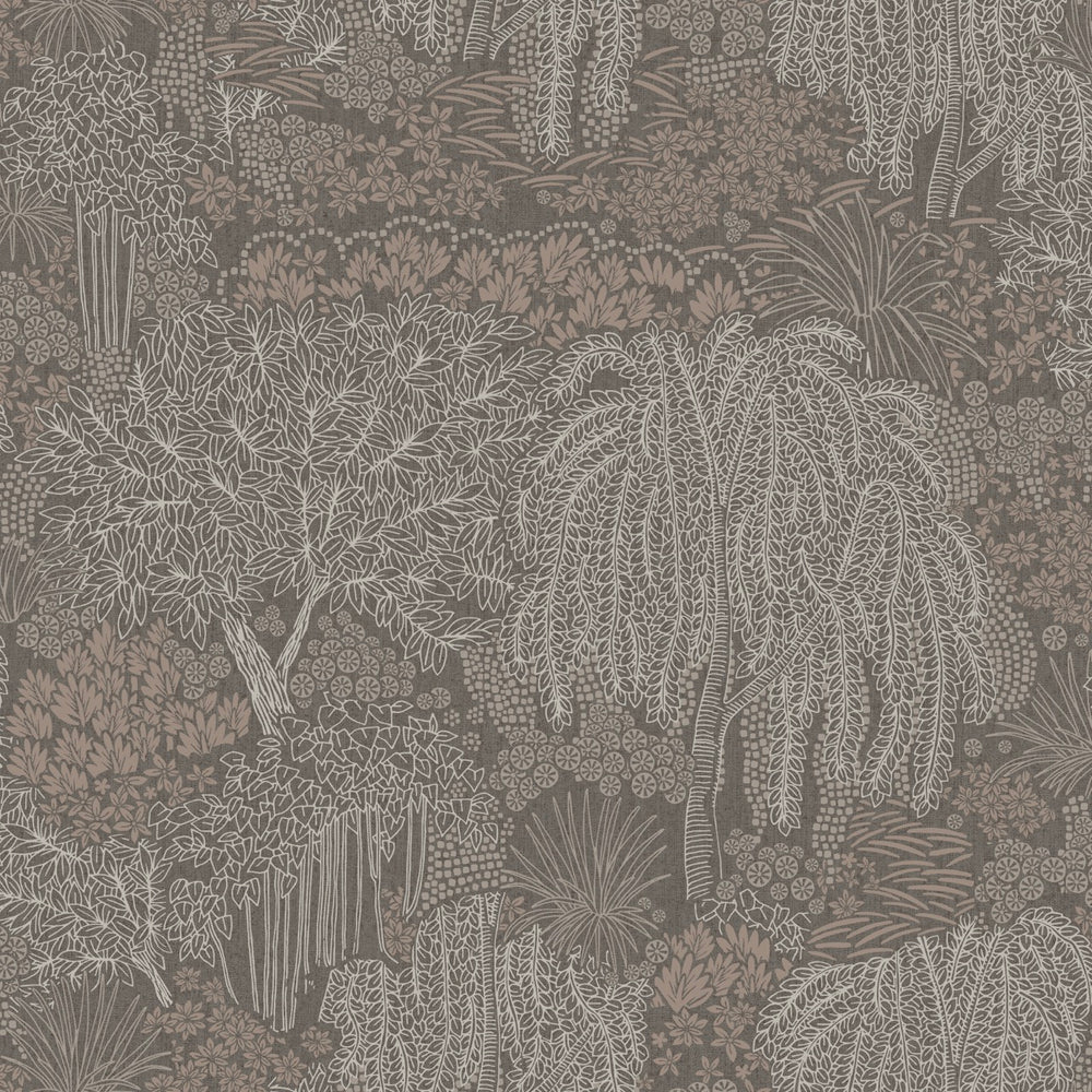 Willow Whisper Black Wallpaper