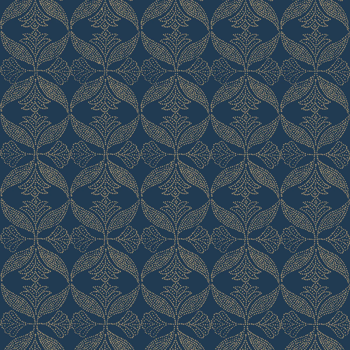 Ornament Navy Wallpaper