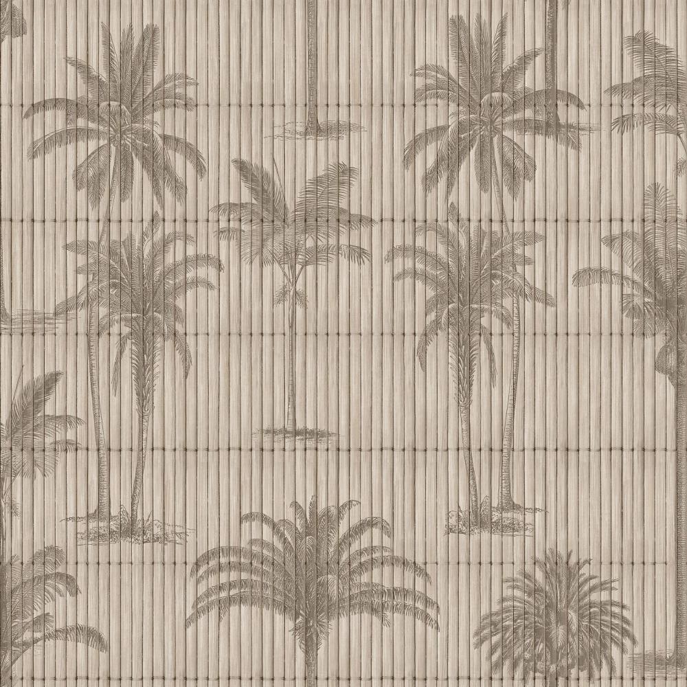 Vintage Palm Grove Beige Wallpaper
