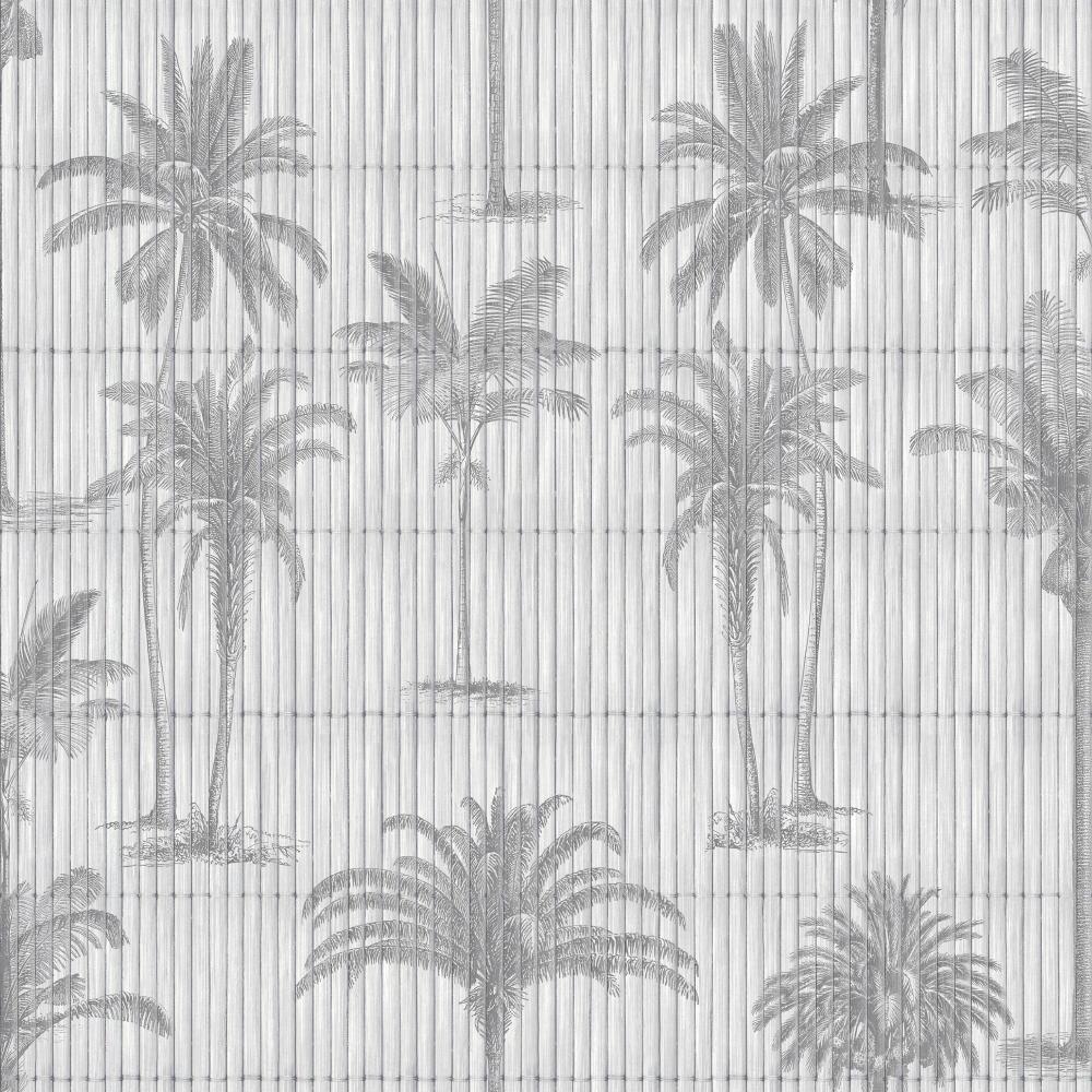 Vintage Palm Grove Light Grey Wallpaper
