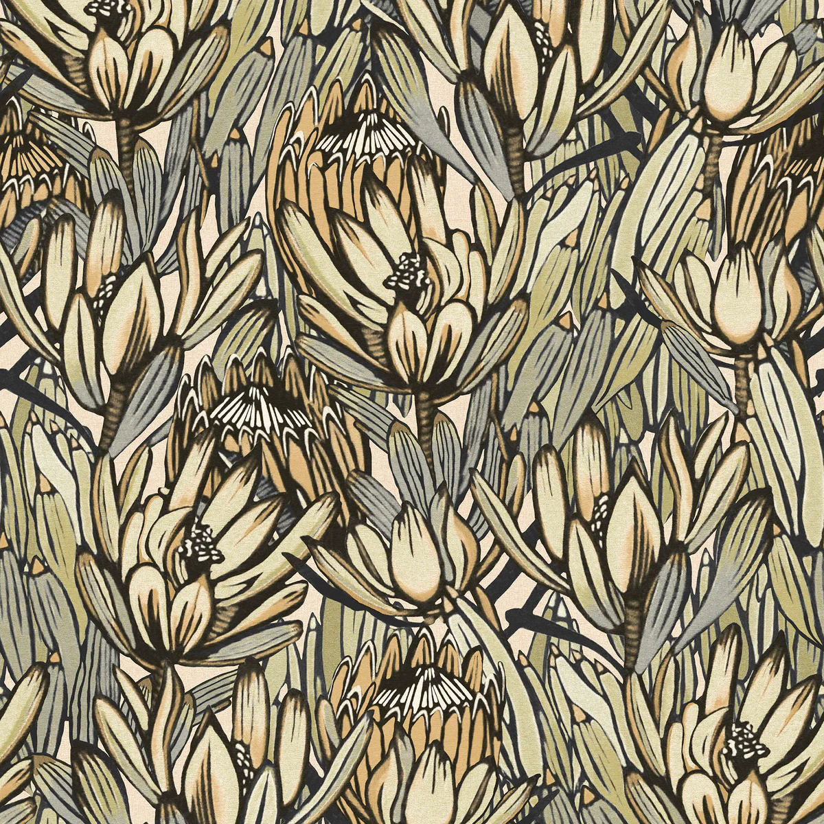 Copacabana Cream Wallpaper