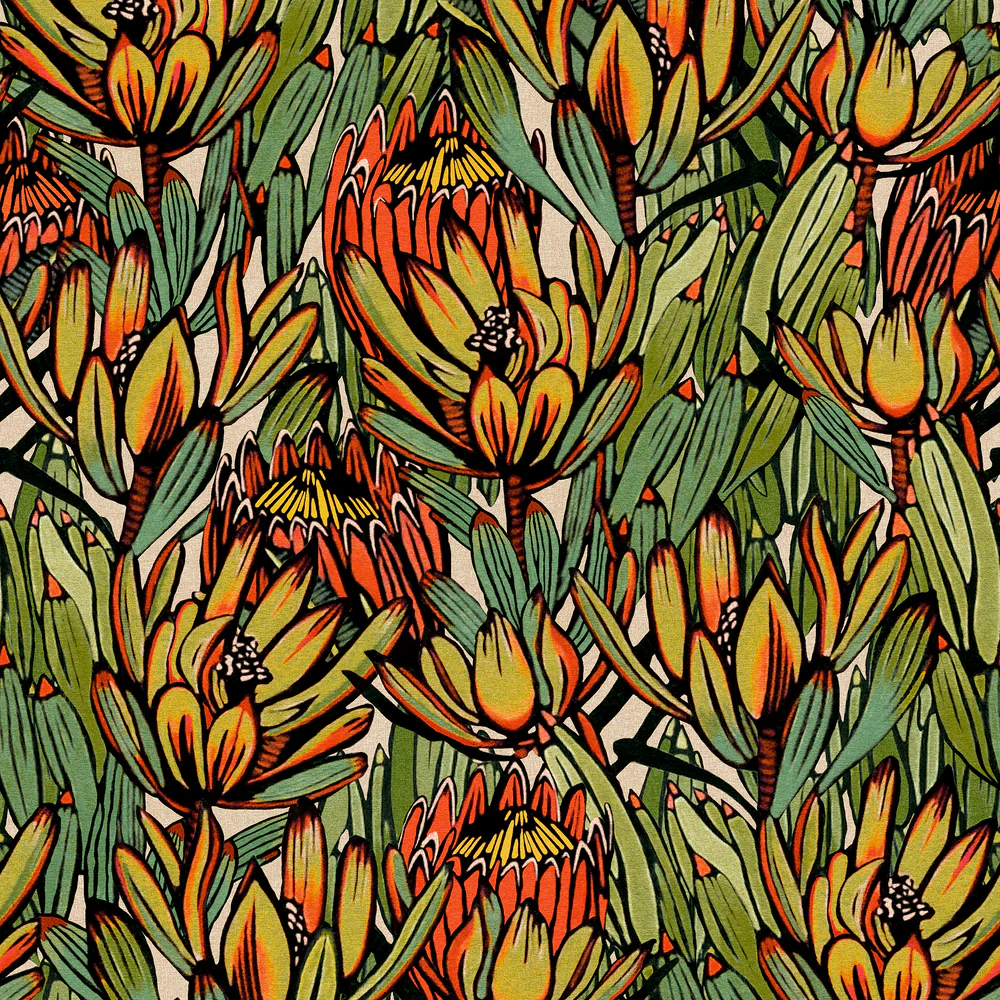 Copacabana Orange Wallpaper