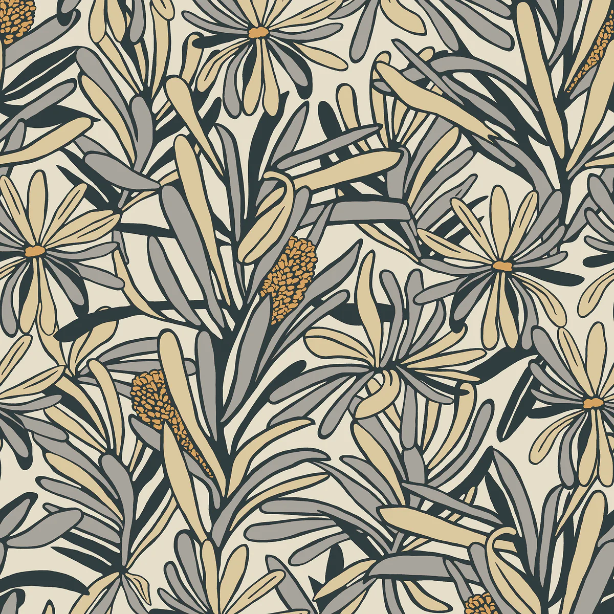 Fandango Bloom White Wallpaper
