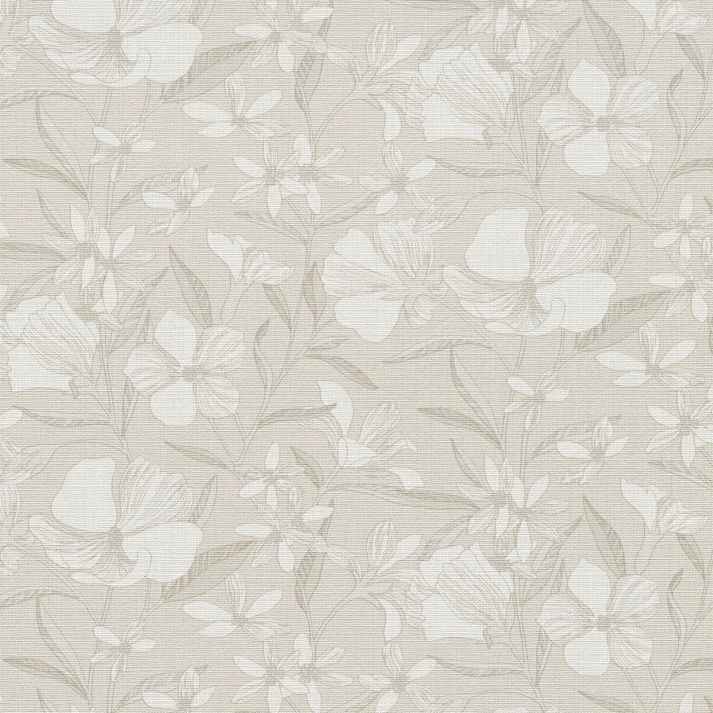 Floral Breeze Beige Wallpaper