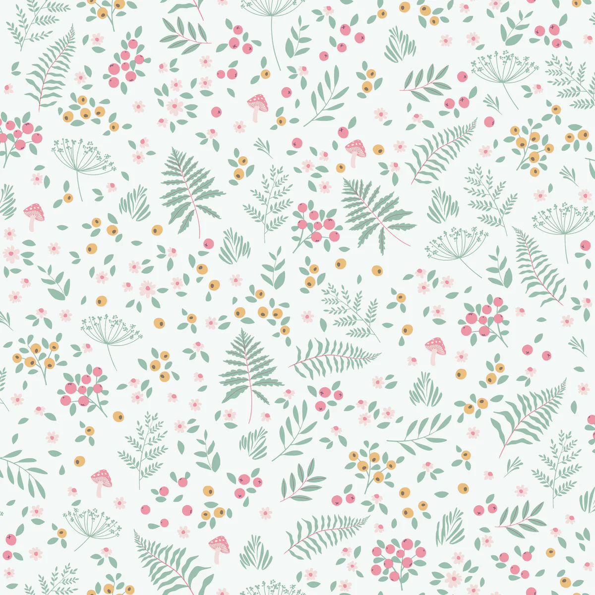 Bramble and Bloom Pink Wallpaper