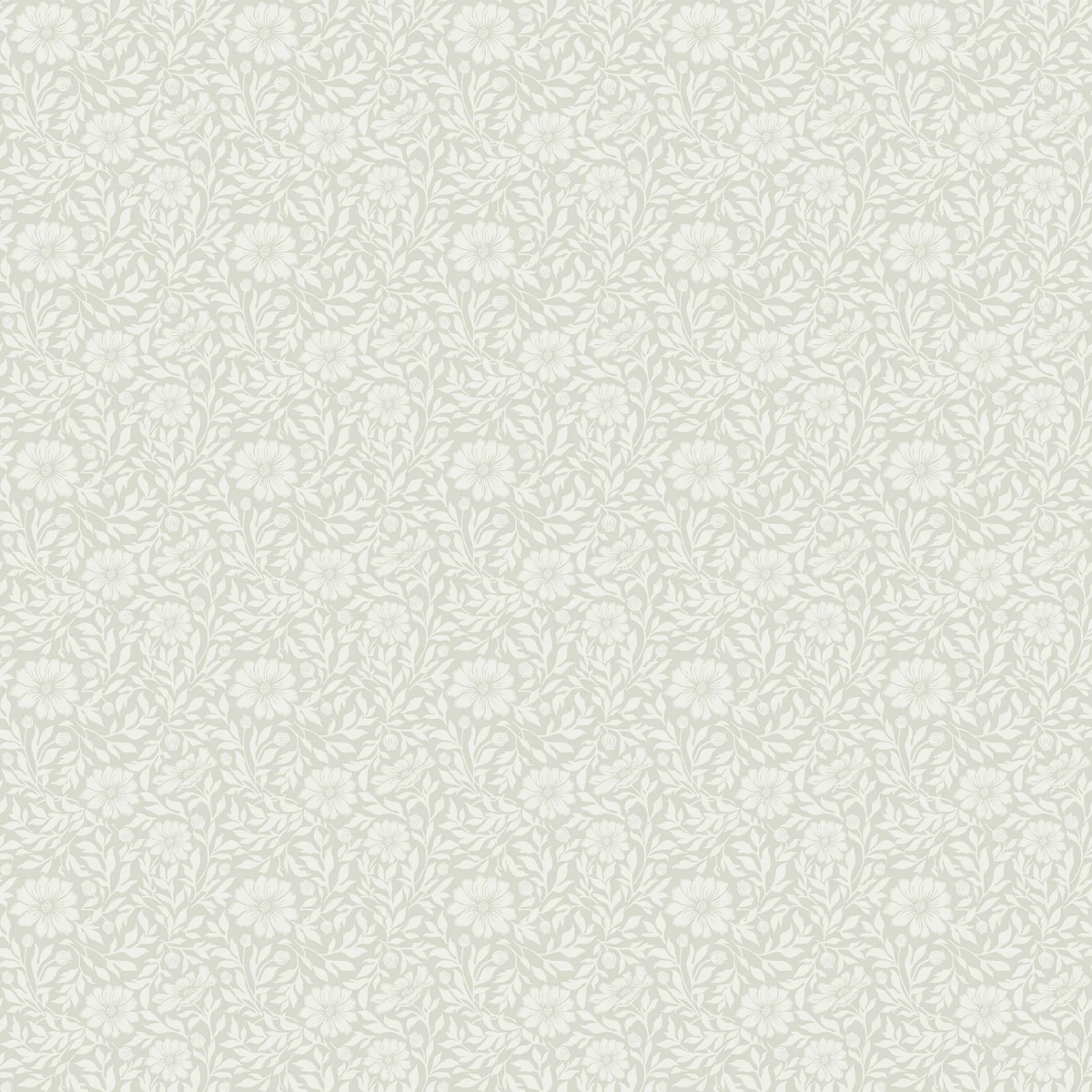 Heritage Floral Green Wallpaper
