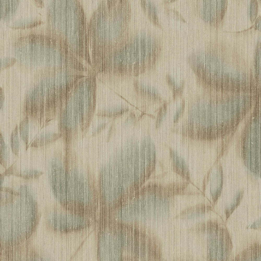 Vellum Leaf Oil Green Wallpaper