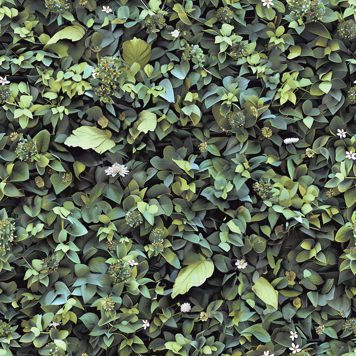Evergreen Living Wall Green Wallpaper