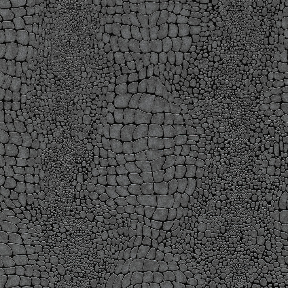 Scala Crocodile Skin Black Wallpaper
