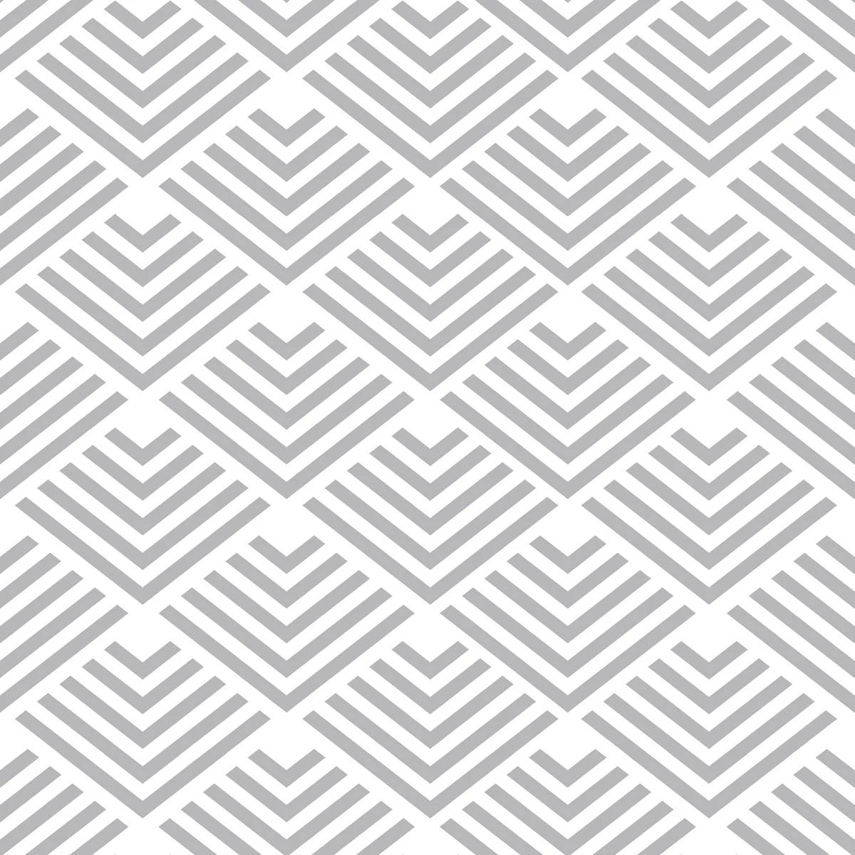 Geometric Chevron Diamond Gray Peel and Stick Wallpaper