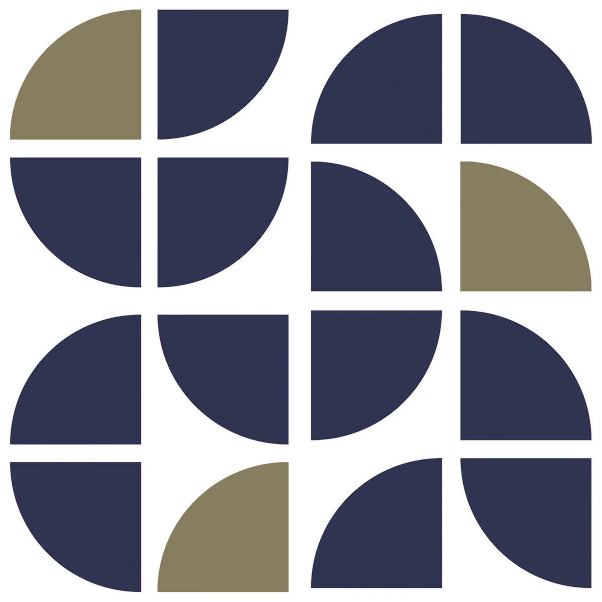 Mod Geo Crescents Navy Peel and Stick Wallpaper